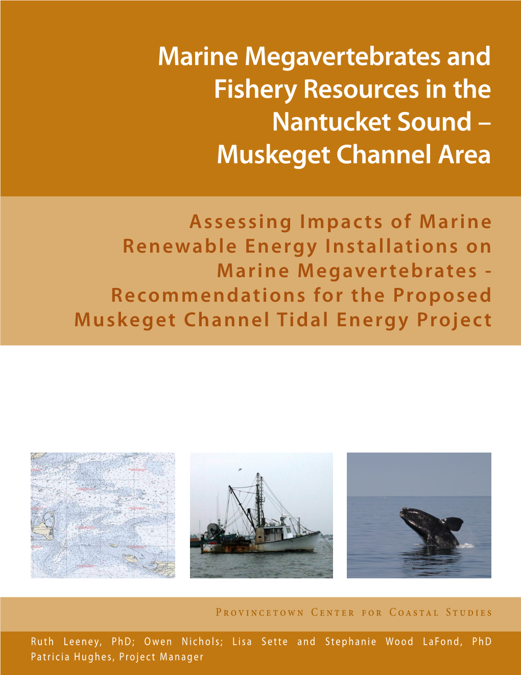 Marine Megavertebrates and Fishery Resources in the Nantucket Sound – Muskeget Channel Area