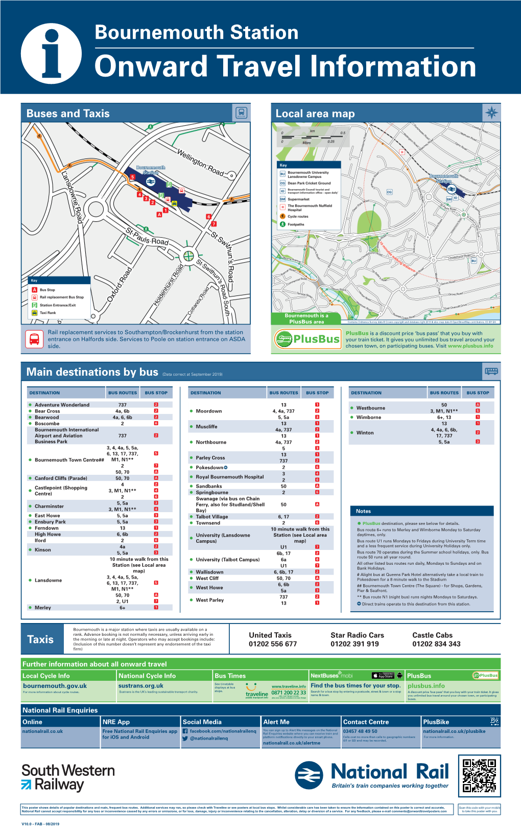 Buses and Taxis Local Area Map
