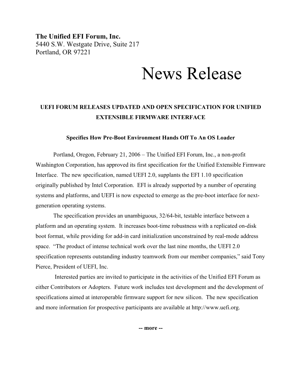 News Release