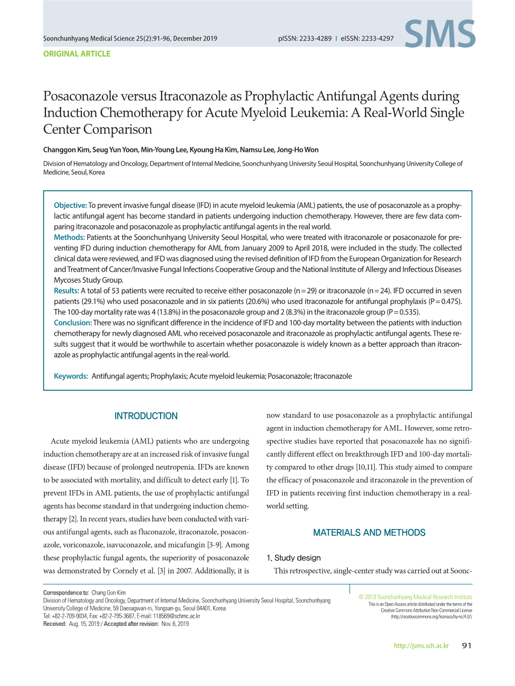 Posaconazole Versus Itraconazole As Prophylactic Antifungal Agents During Induction Chemotherapy for Acute Myeloid Leukemia: a Real-World Single Center Comparison