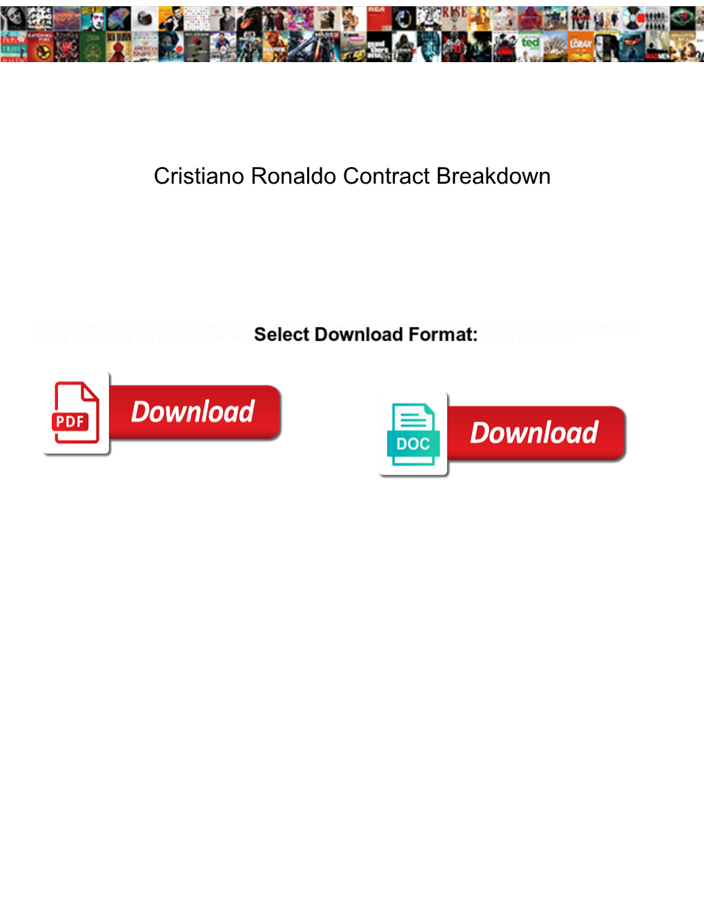 Cristiano Ronaldo Contract Breakdown