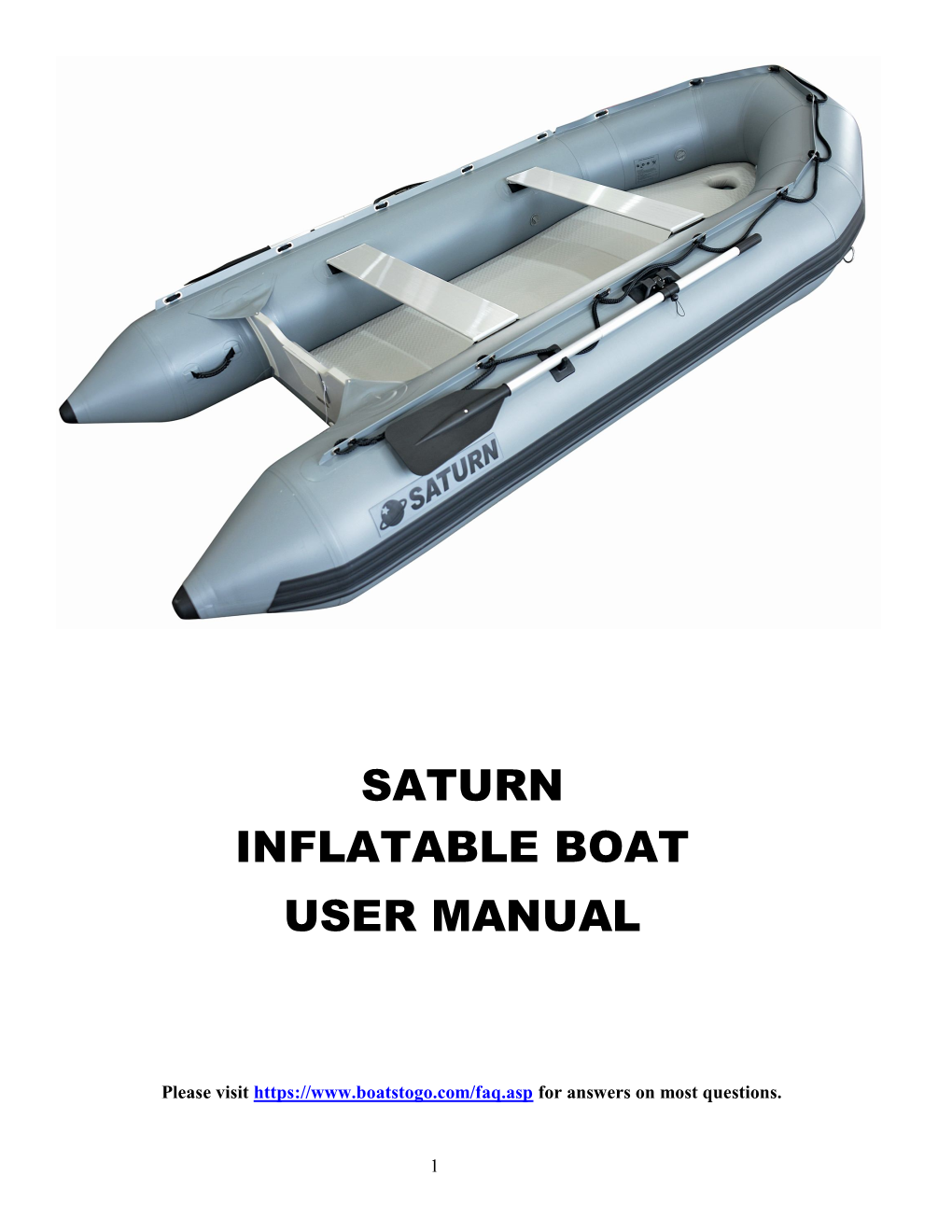 Saturn Inflatable Boat User Manual