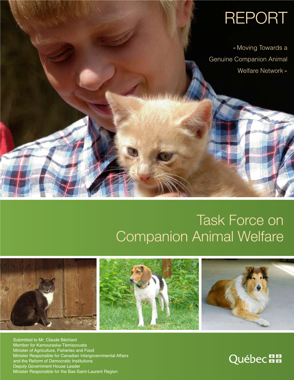 Task Force on Companion Animal Welfare Table of Contents