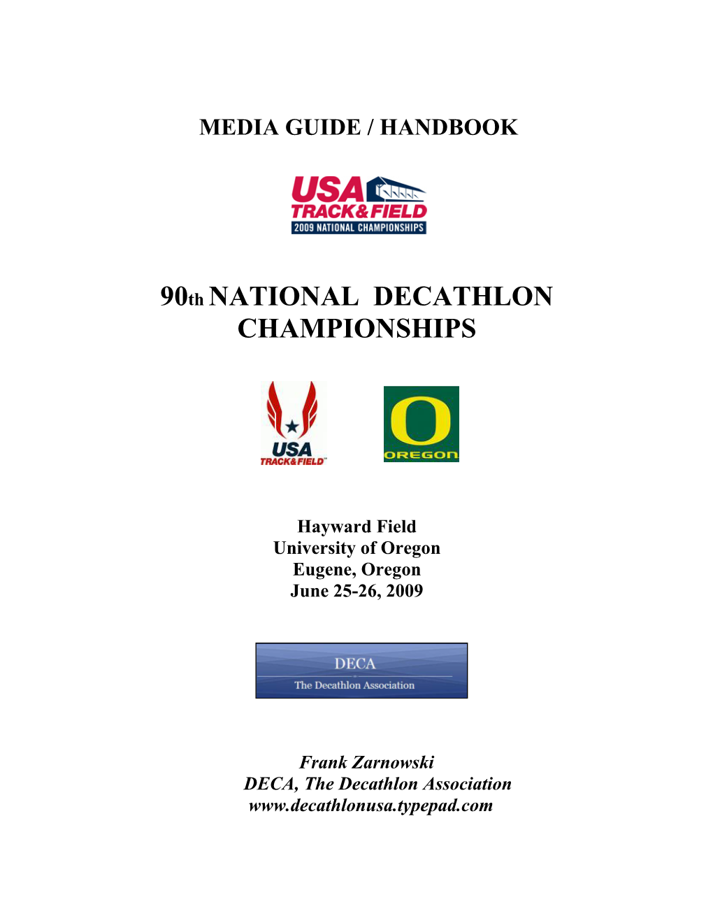 2009 USATF Decathlon Media Guide
