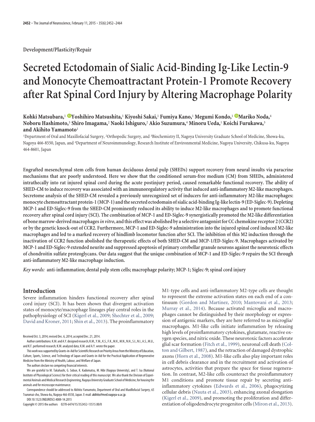 Secreted Ectodomain of Sialic Acid-Binding Ig-Like Lectin-9 And