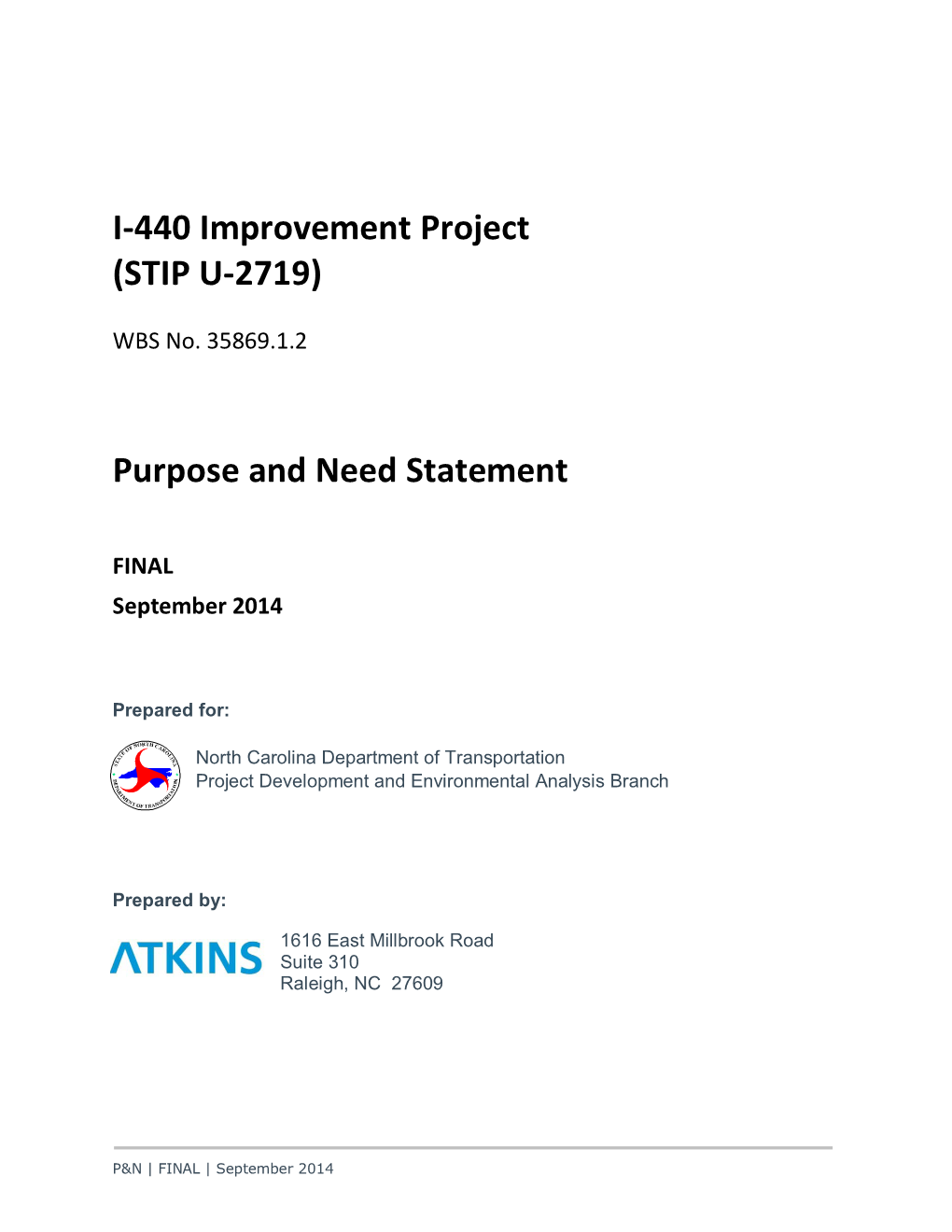I-440 Improvement Project (STIP U-2719) (Atkins, June 2014)