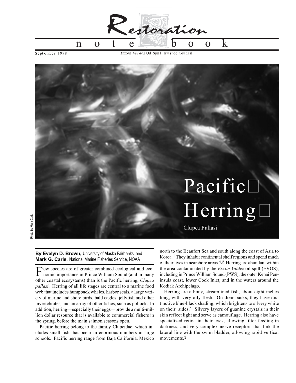 EVOSTC Restoration Notebook: Pacific Herring