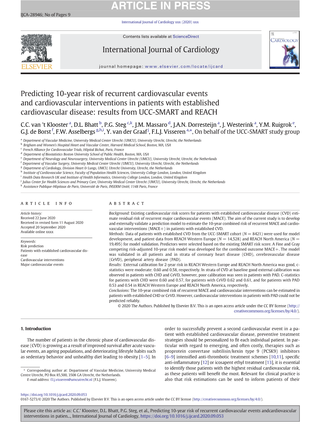 Predicting 10-Year Risk of Recurrent Cardiovascular