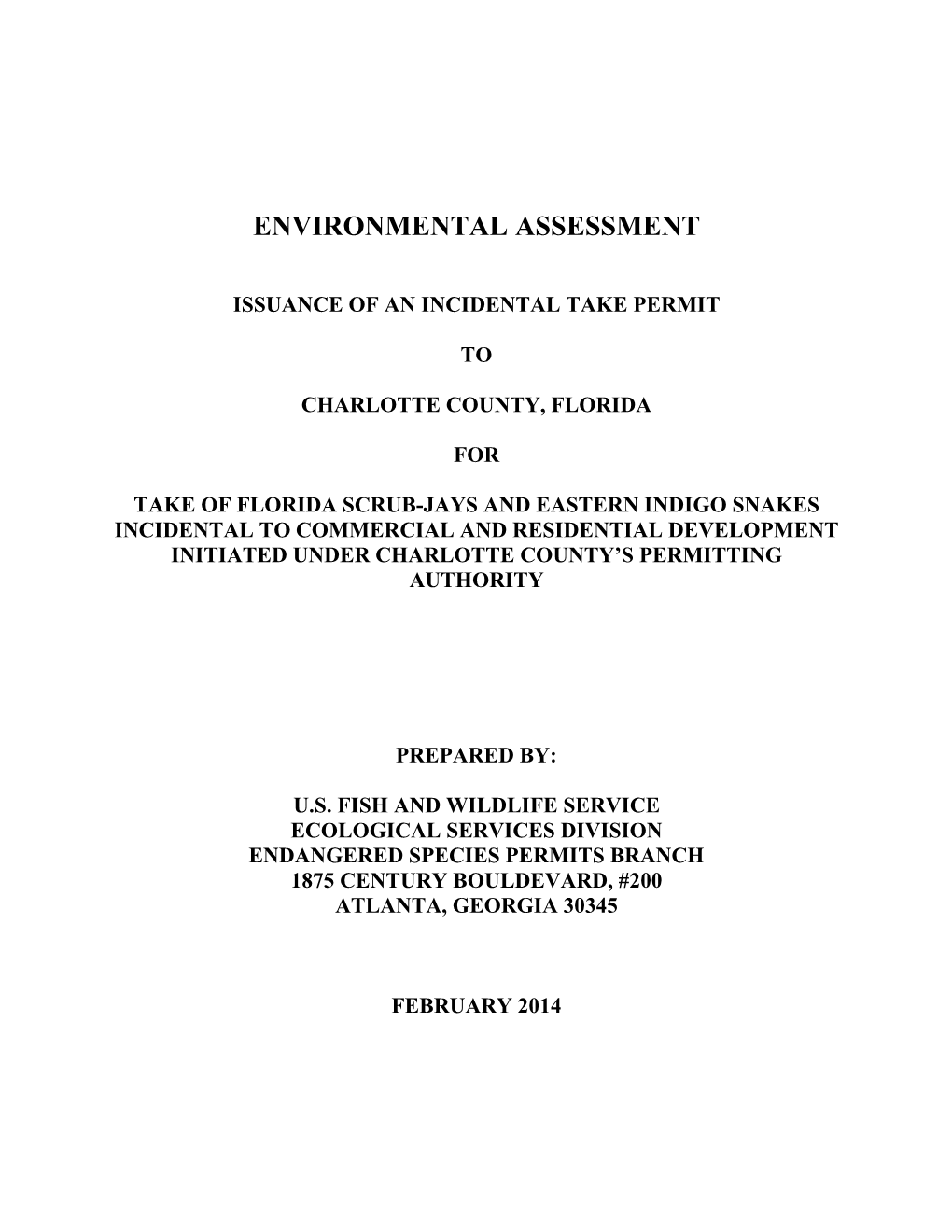 Environmental Assessment