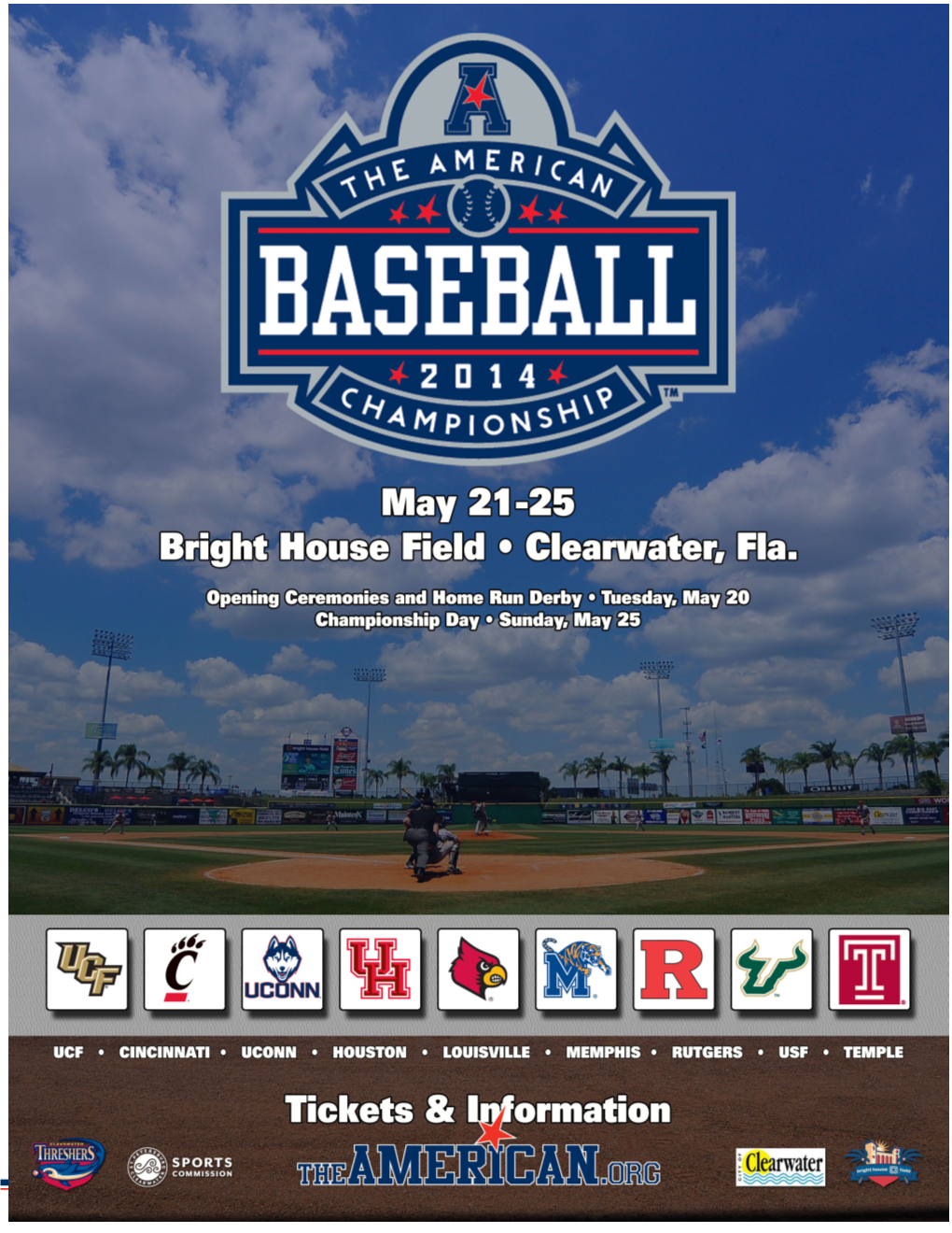 2014 American Athletic Conference Baseball Championship Bright House Field, Clearwater, Fl