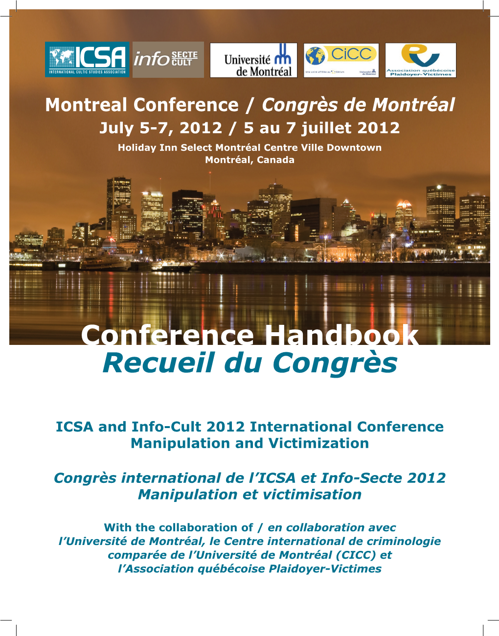 Conference Handbook Recueil Du Congrès