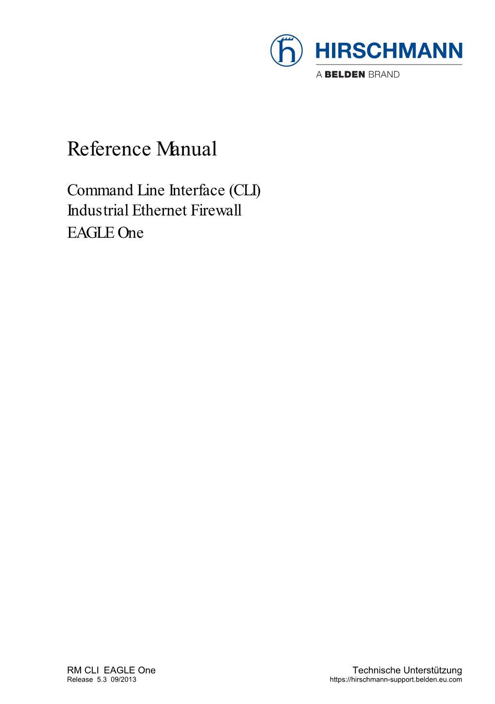 Reference Manual CLI Command Line Interface EAGLE One Rel. 5.3.0, 09-2013