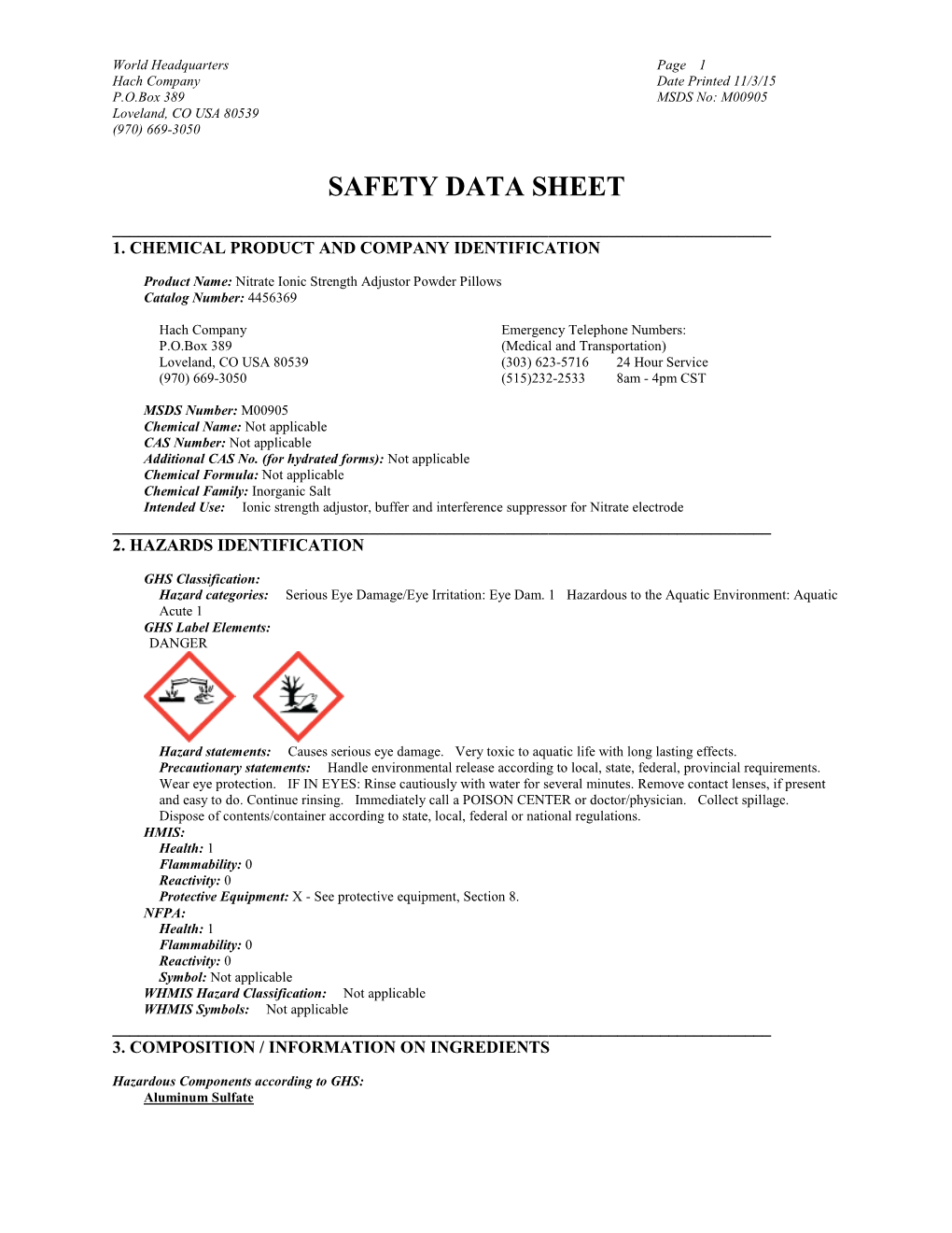 Safety Data Sheet