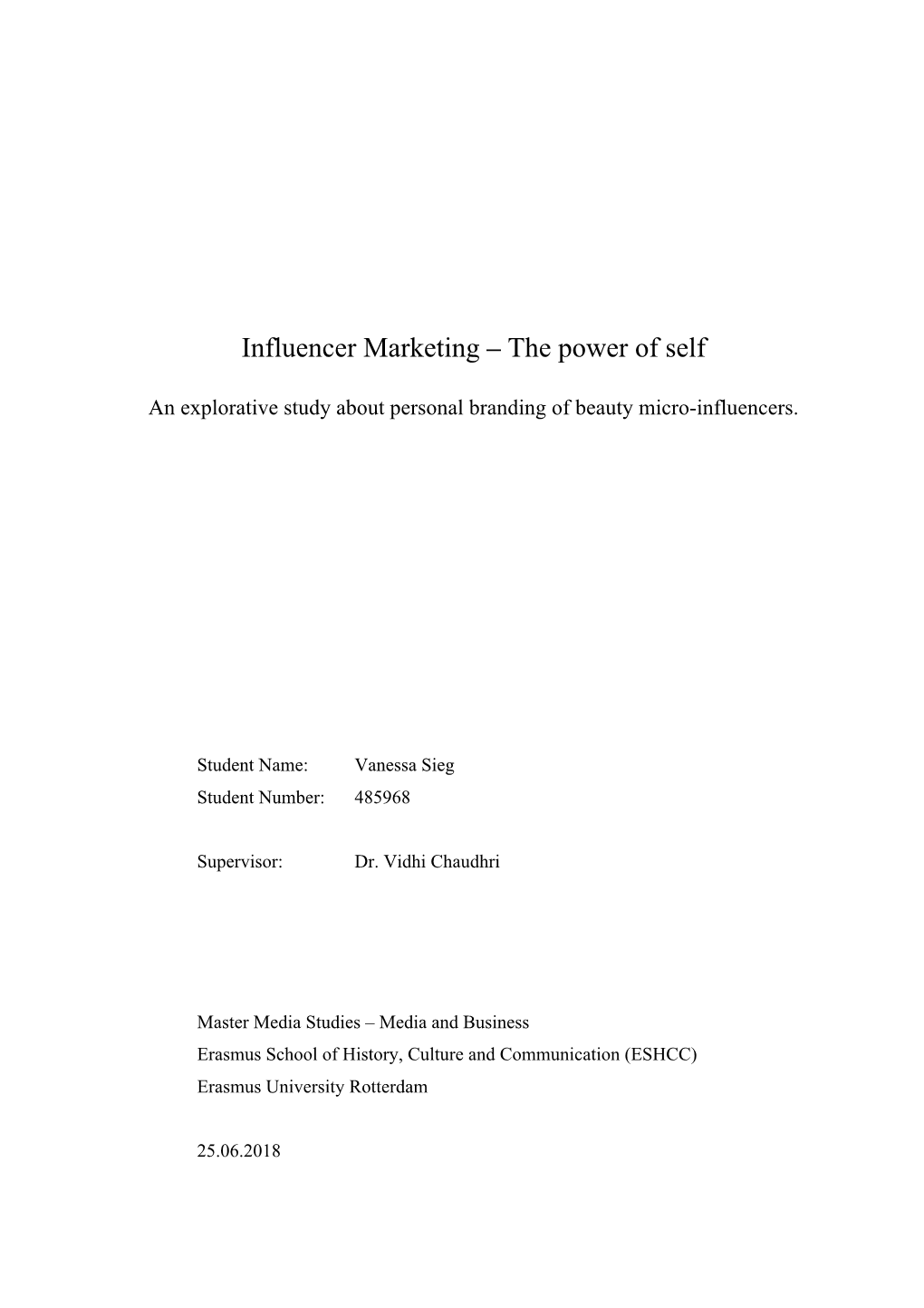 Influencer Marketing – the Power of Self