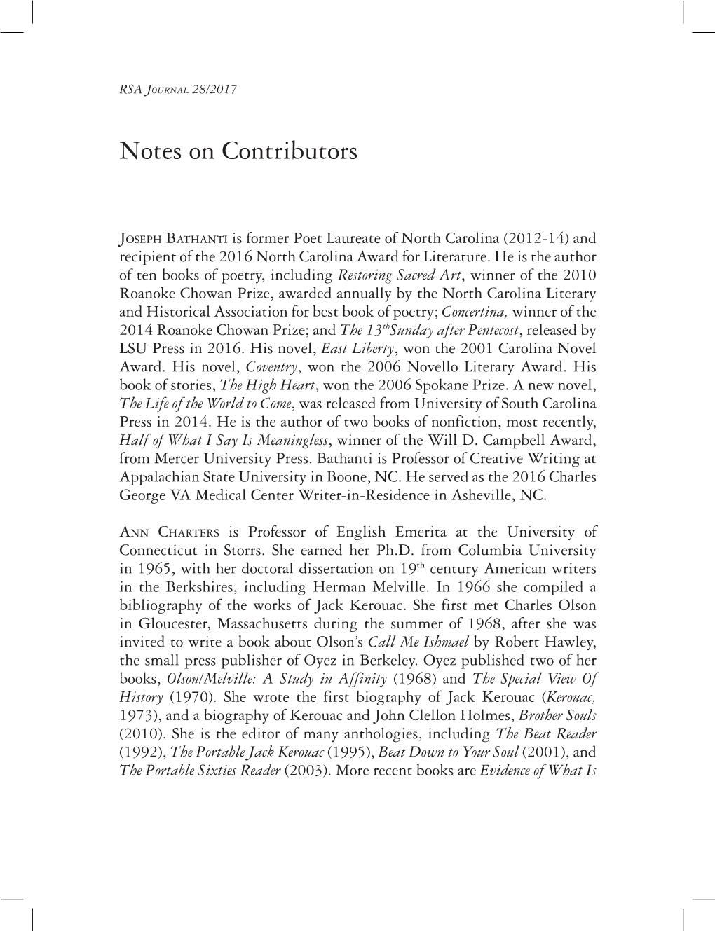 Notes on Contributors