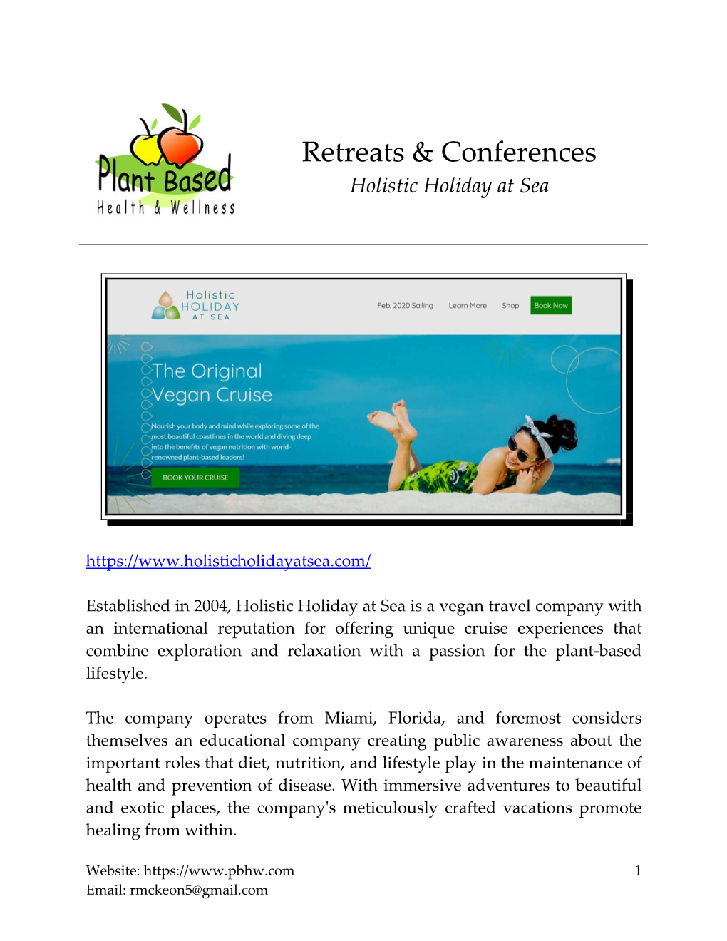 Retreats & Conferences