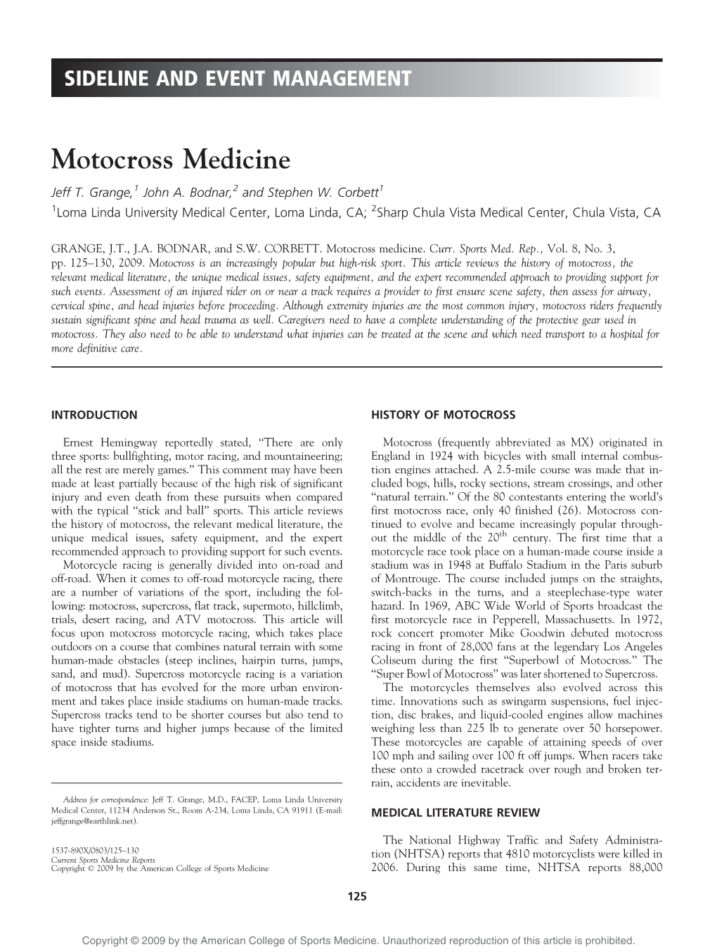 Motocross Medicine Jeff T