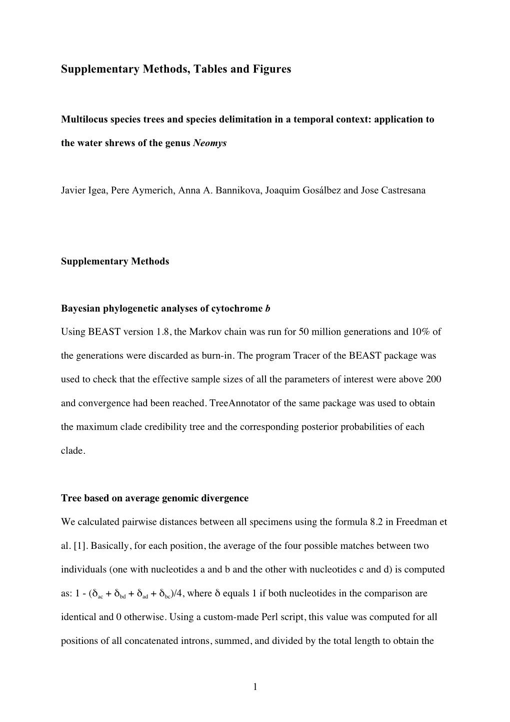 Supplementary Methods, Tables and Figures