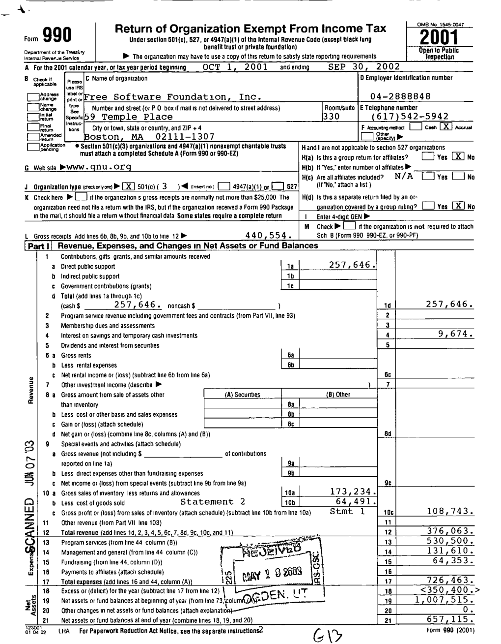 Return of Organization Exempt from Income