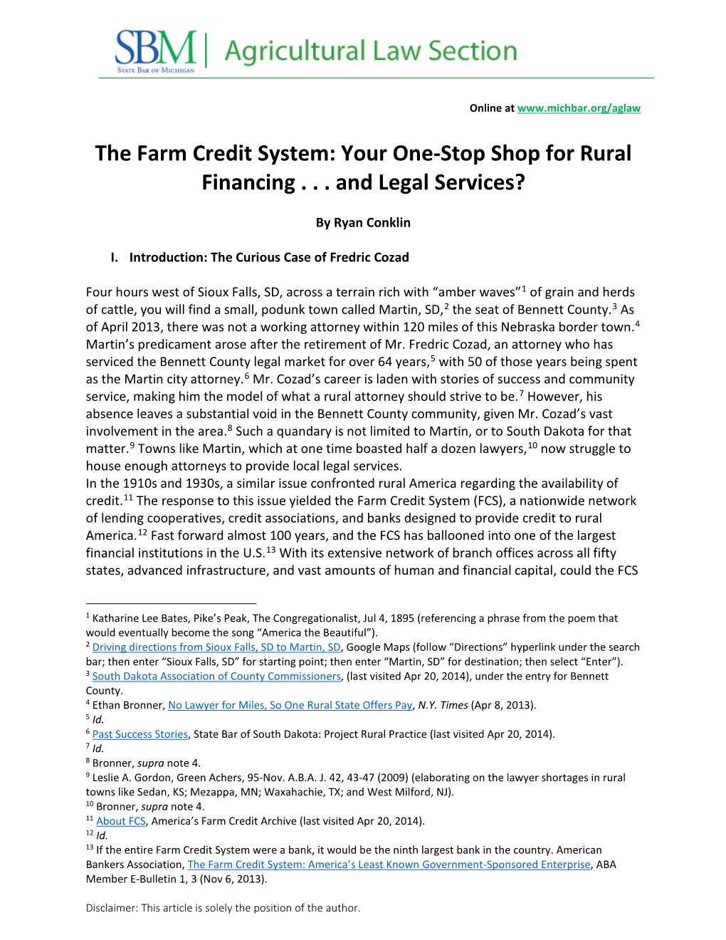 The Farm Credit System: Your One-Stop Shop for Rural Financing