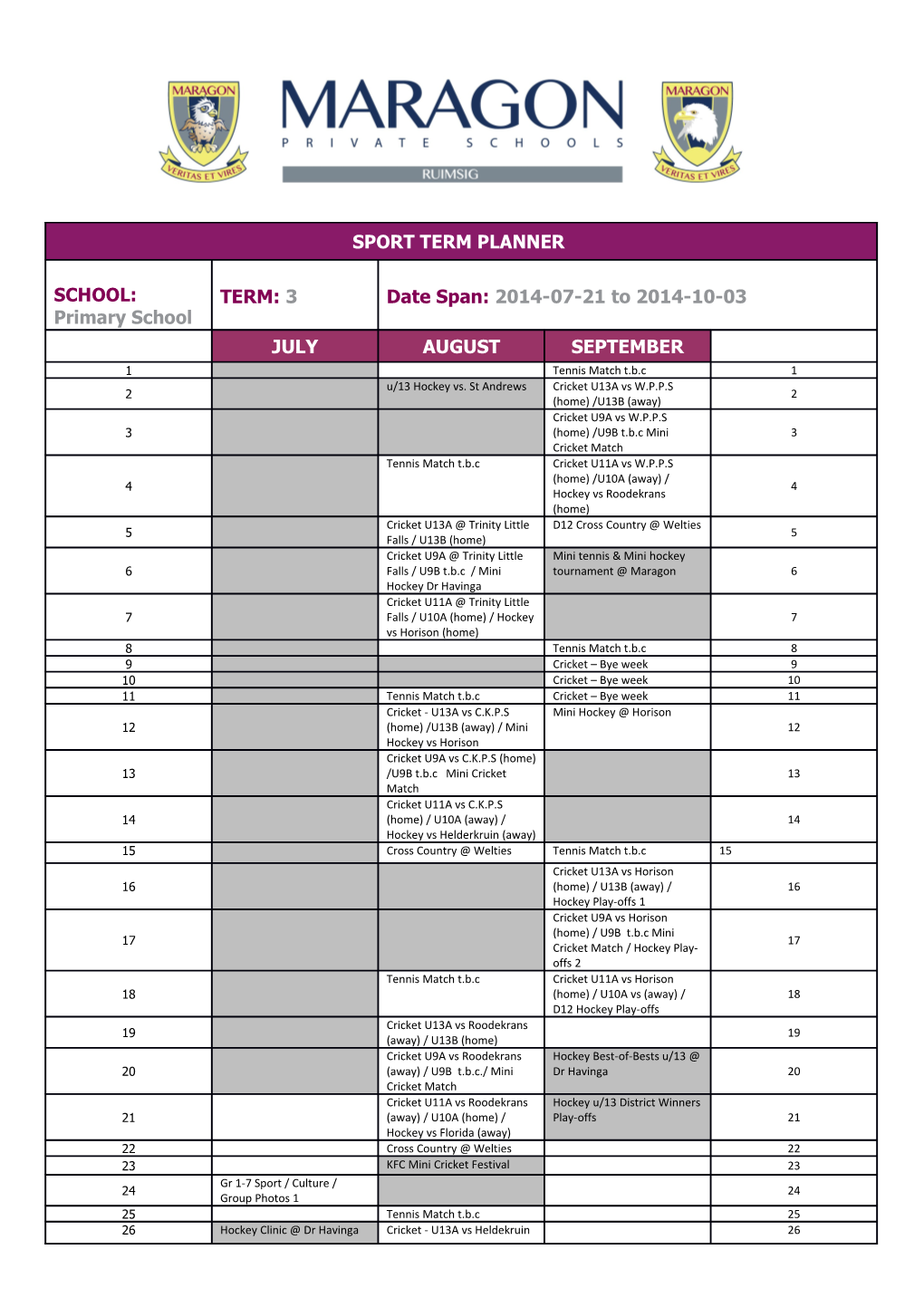 *4Th October Cross Country National Championships