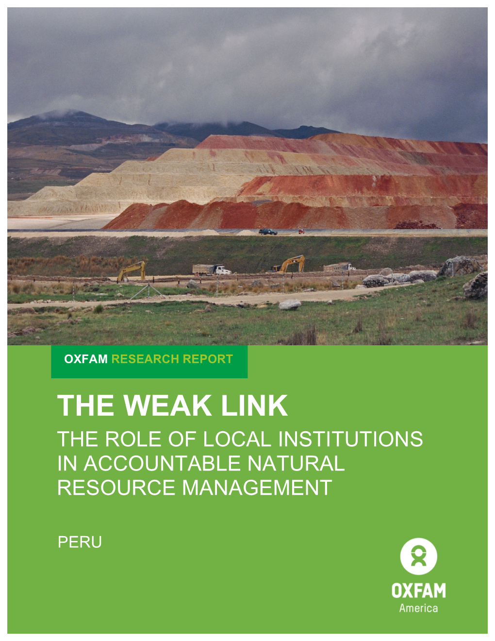 The Weak Link the Role of Local Institutions in Accountable Natural Resource Management