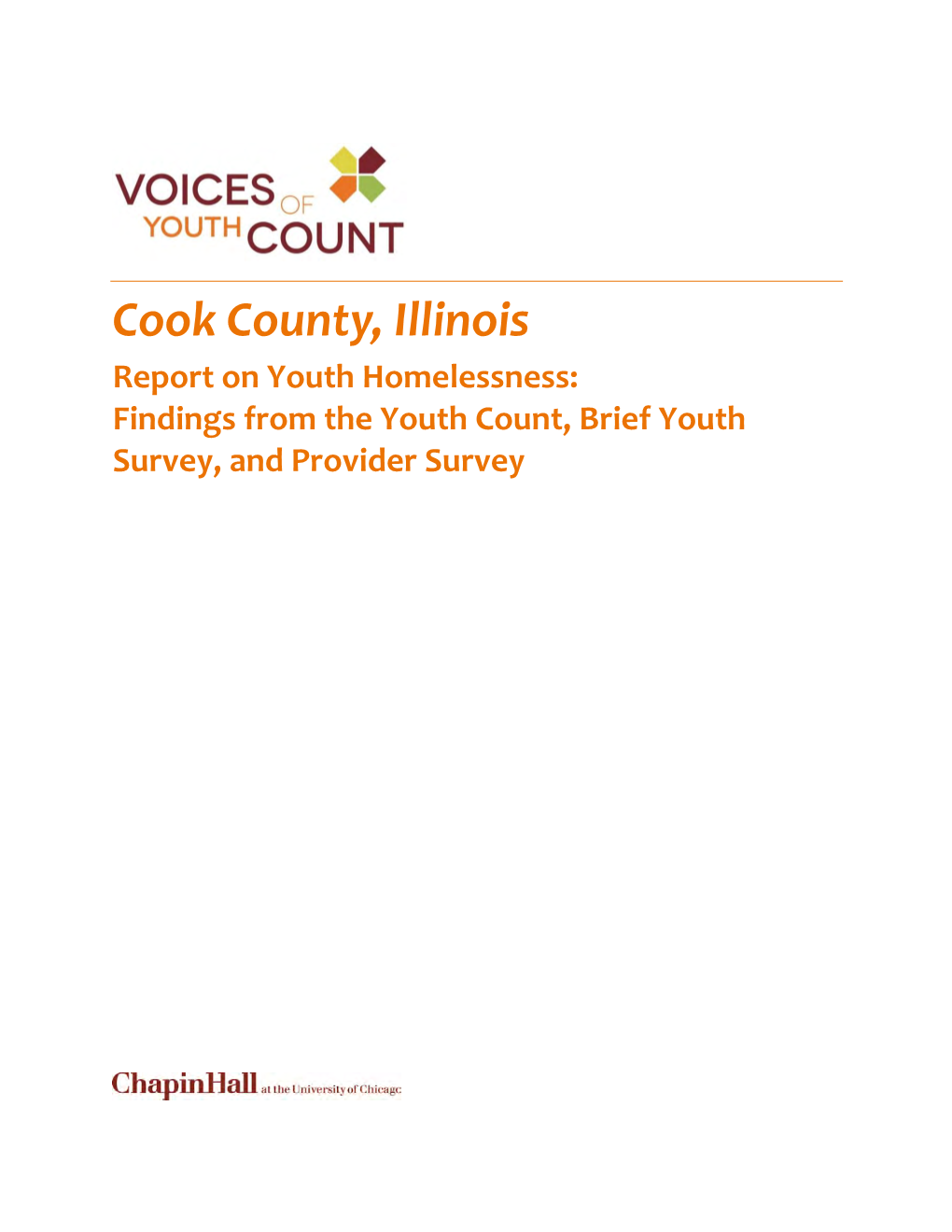 Cook County Report on Youth Homelessness