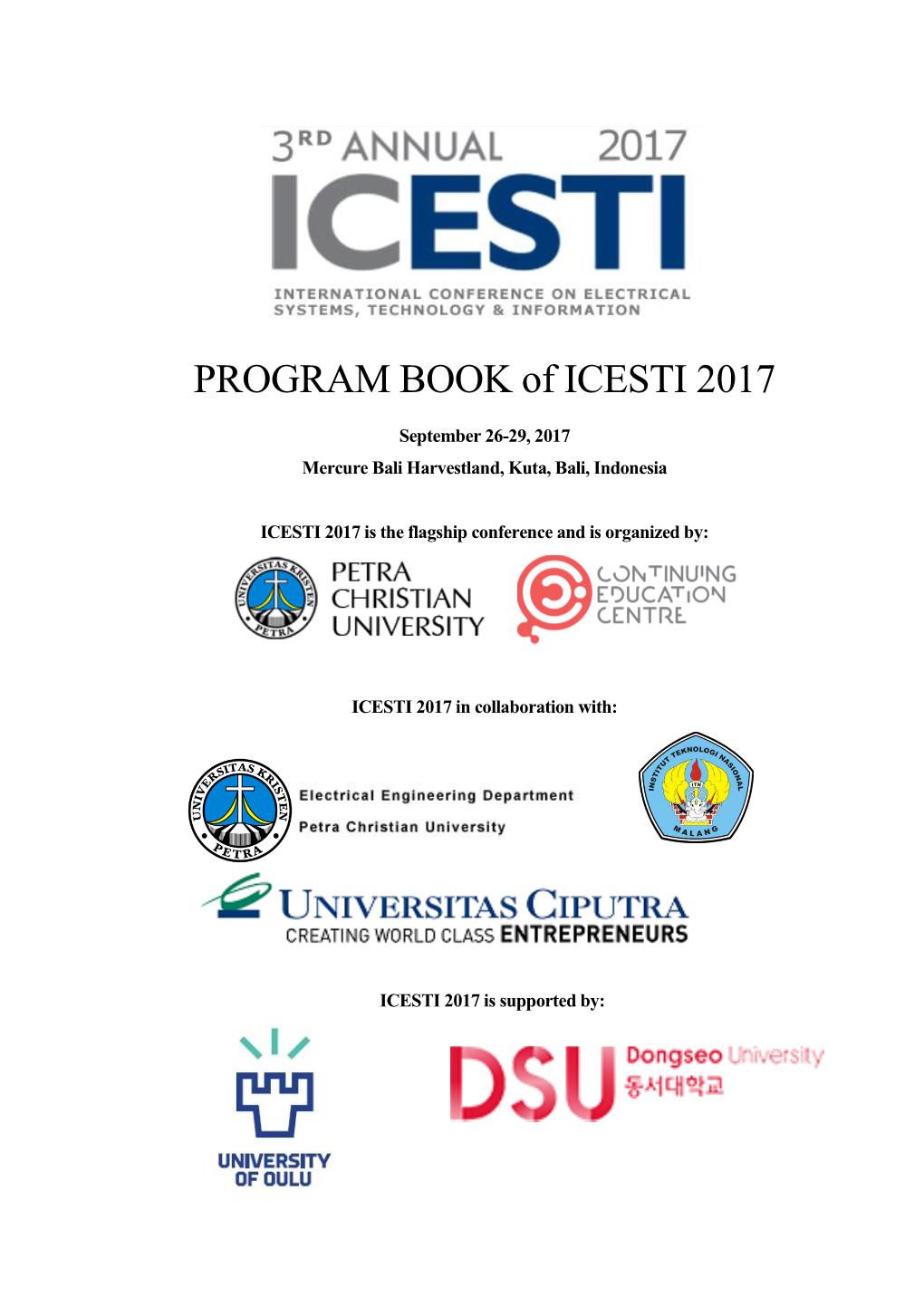 PROGRAM BOOK of ICESTI 2017
