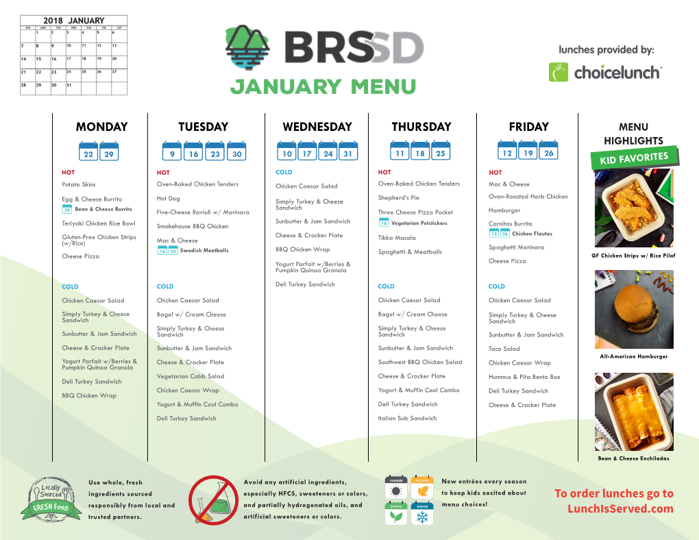 January Menu