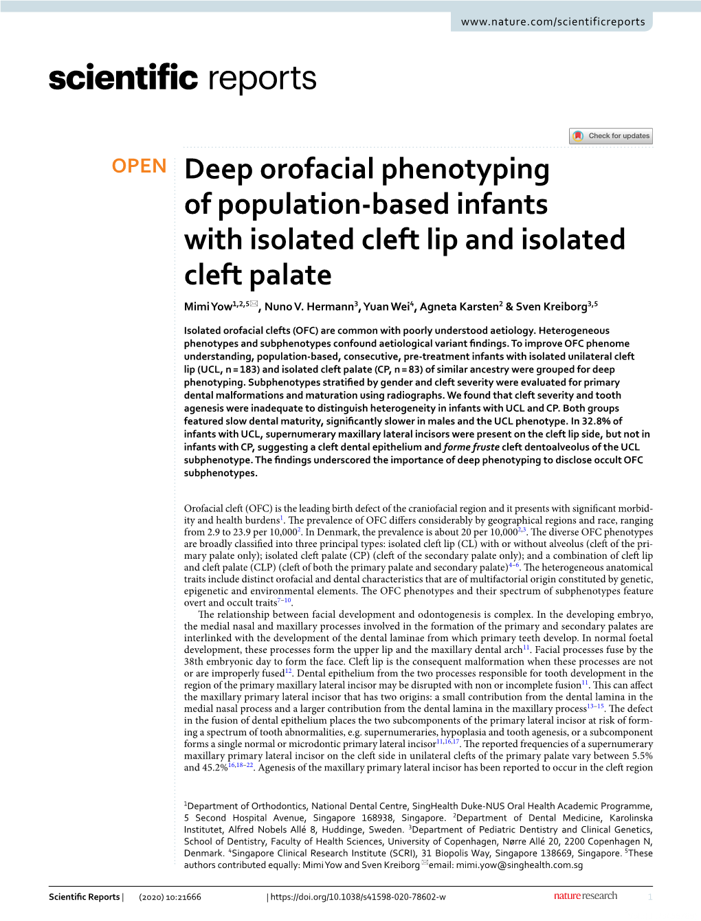 Deep Orofacial Phenotyping of Population-Based Infants