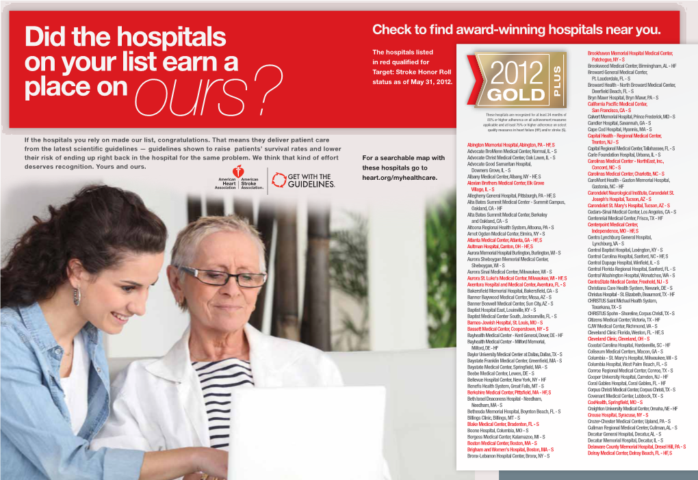 Did the Hospitals on Your List Earn a Place on Ours?