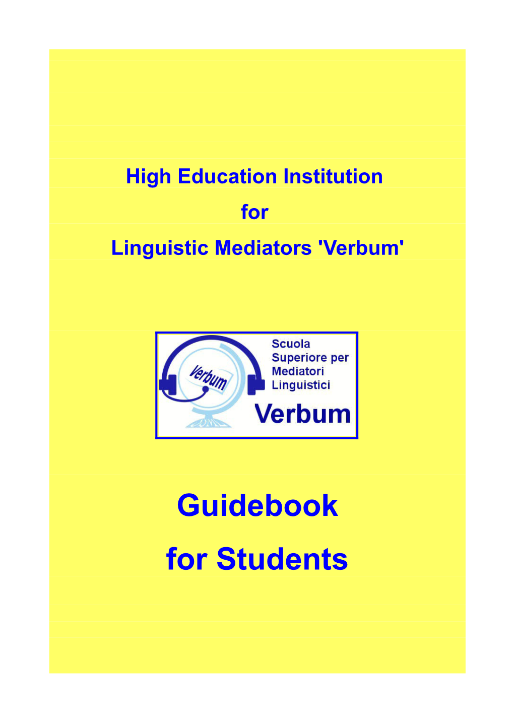 Guidebook for Students Contents