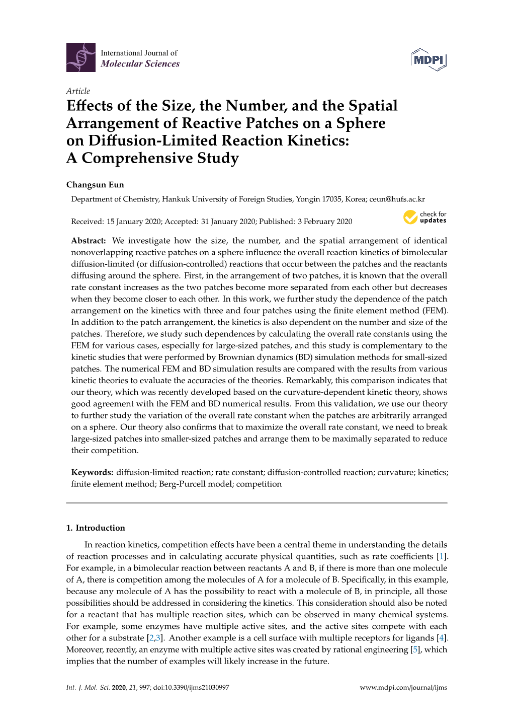 Effects of the Size, the Number, and the Spatial Arrangement Of