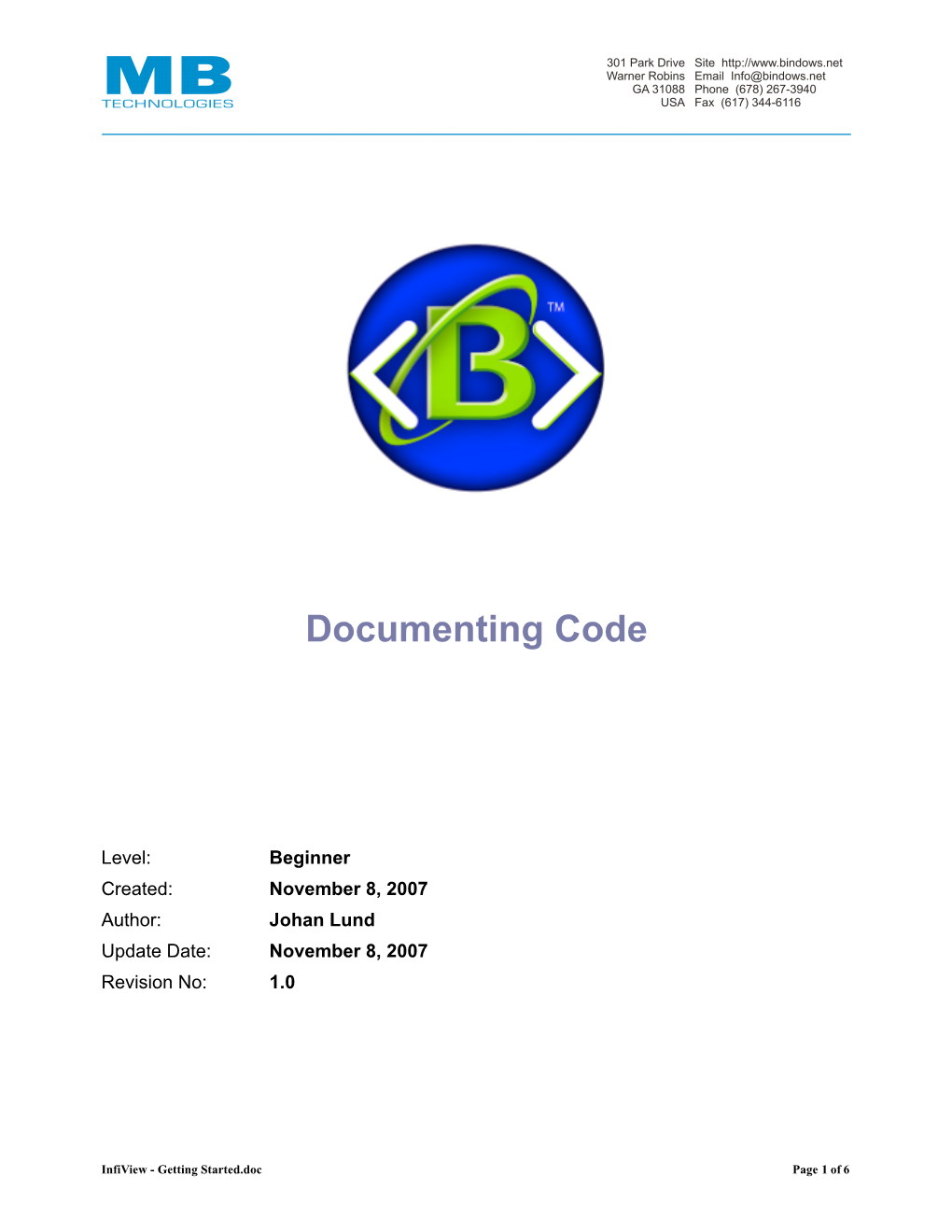Documenting Code