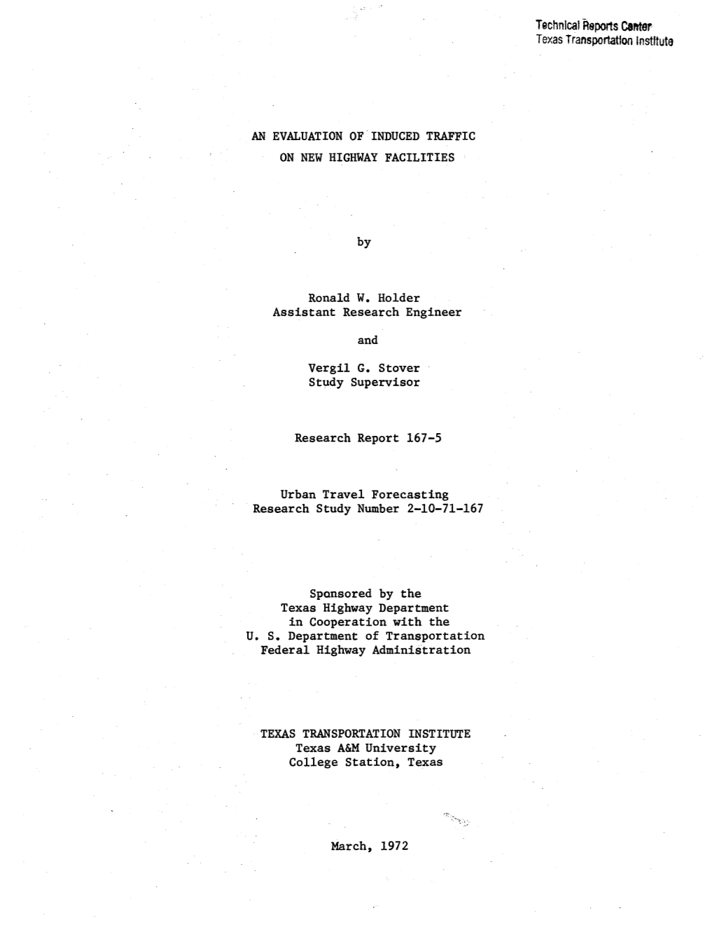 An Evaluation of Induced Traffic on New Highway Facilities