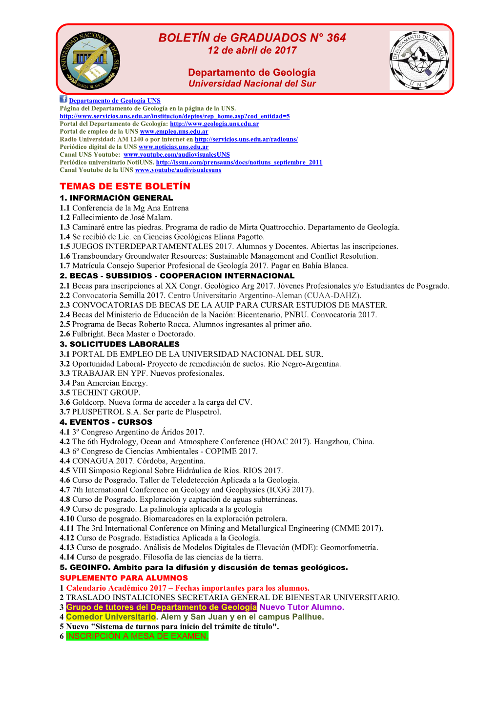 Boletín Graduados Geología