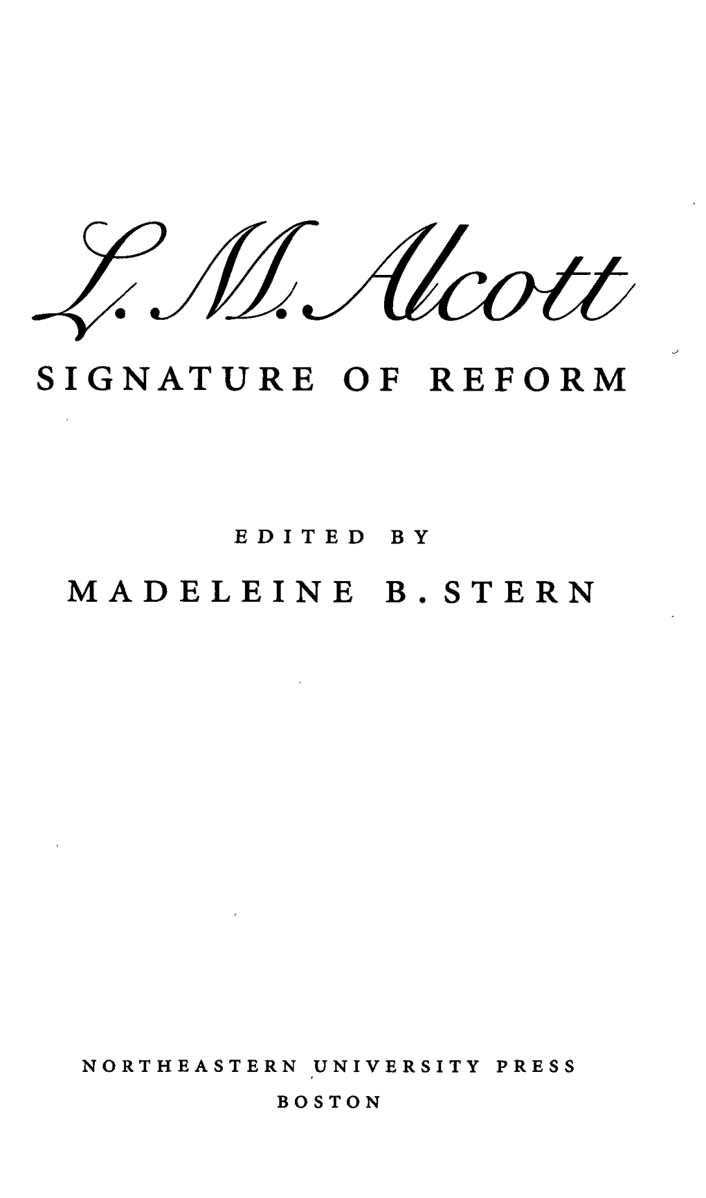 Signature of Reform