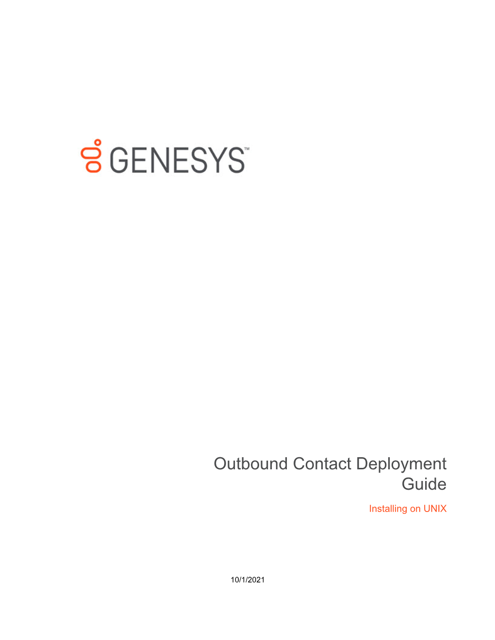 Outbound Contact Deployment Guide