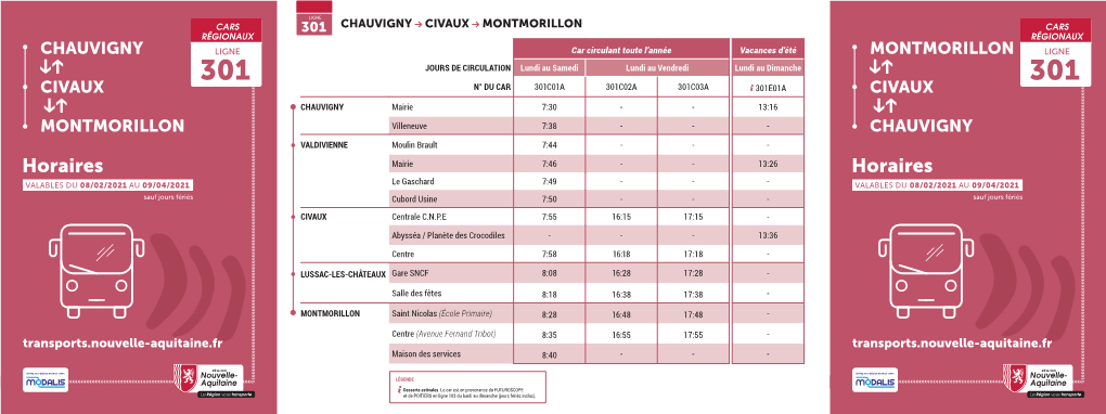 Horaires Horaires