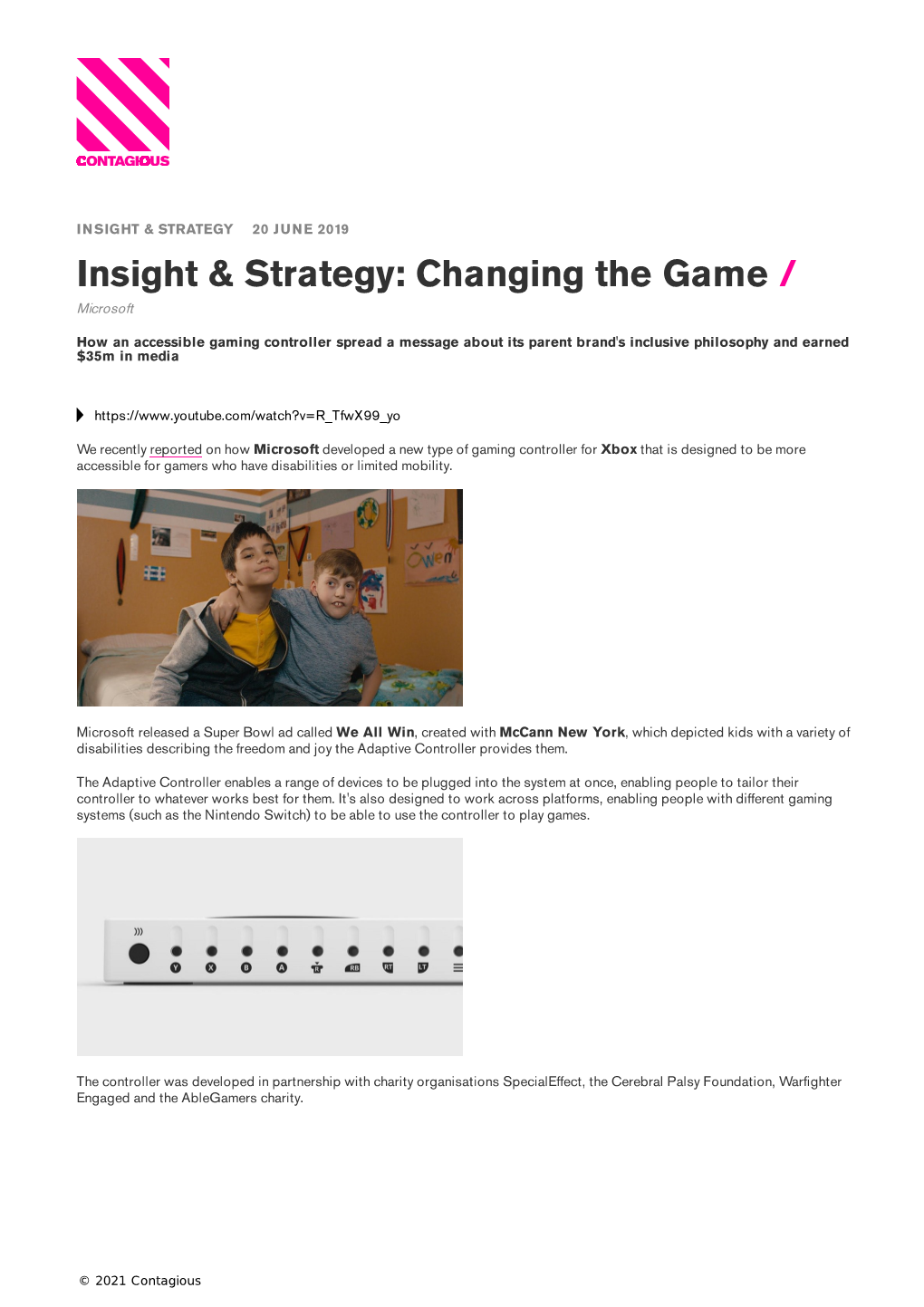 Insight & Strategy: Changing the Game