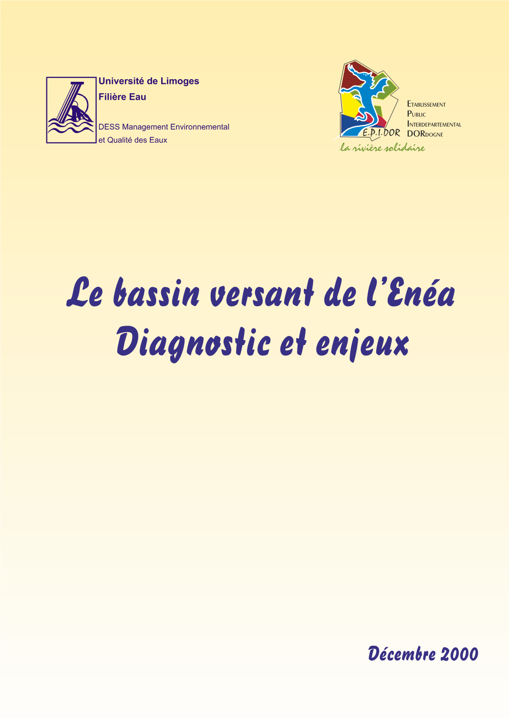 Le Bassin Versant De L'enéa Diagnostic Et Enjeux