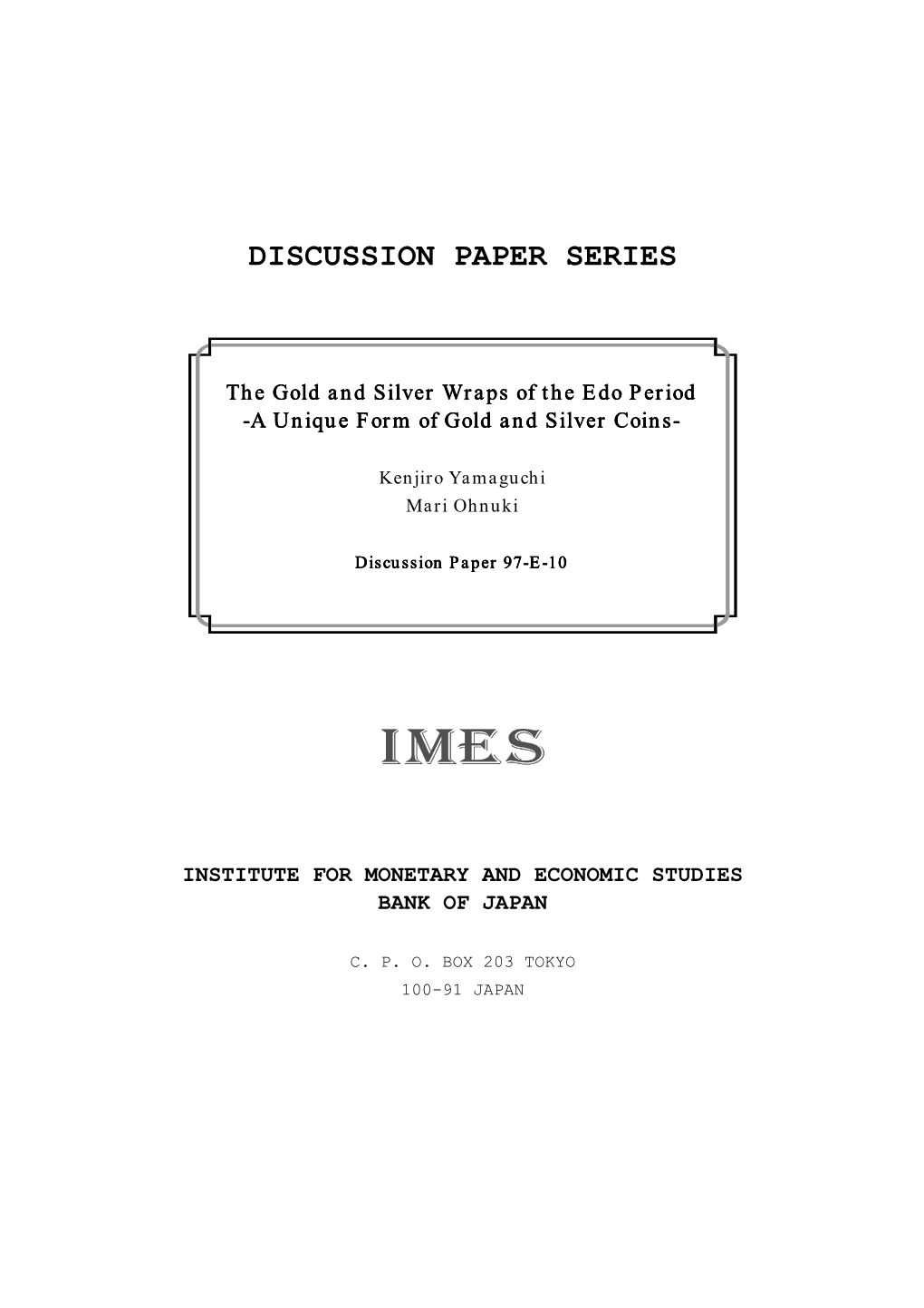 Discussion Paper Series