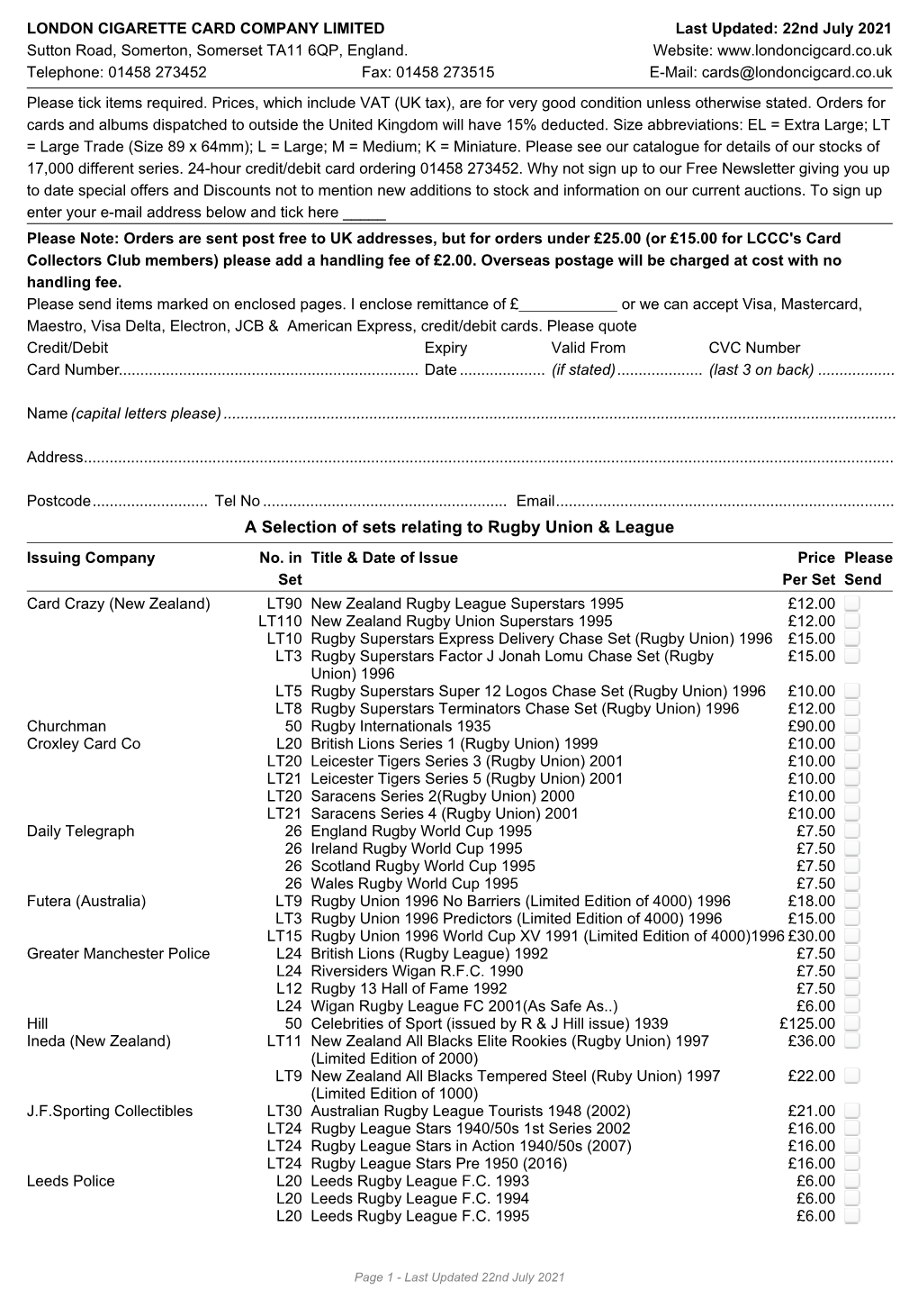 LCCC Thematic List