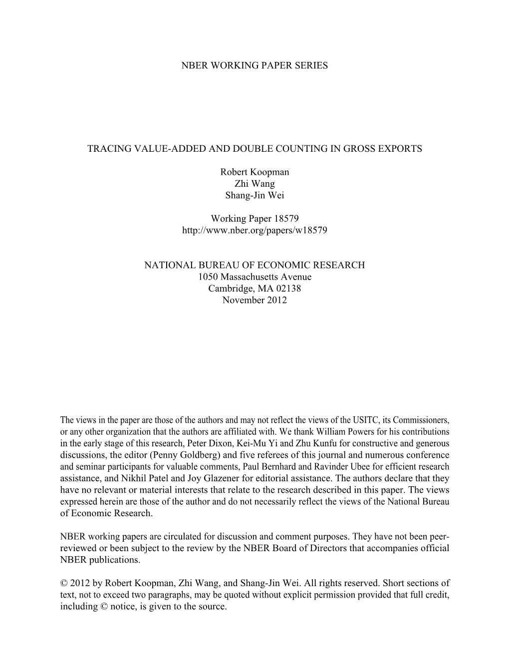 Tracing Value-Added and Double Counting in Gross Exports