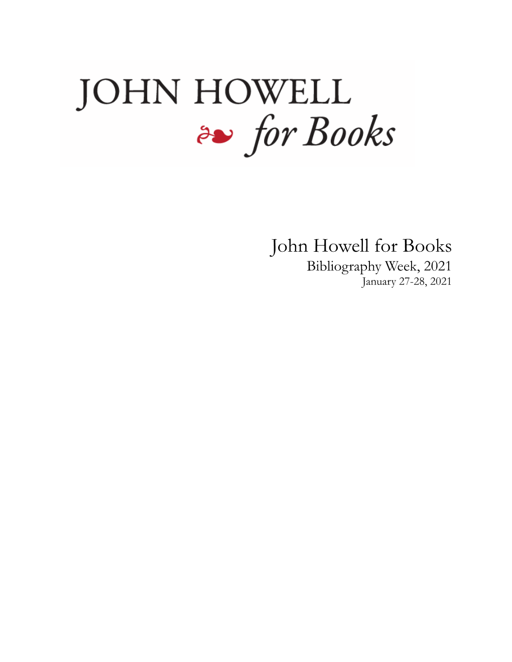 John Howell for Books