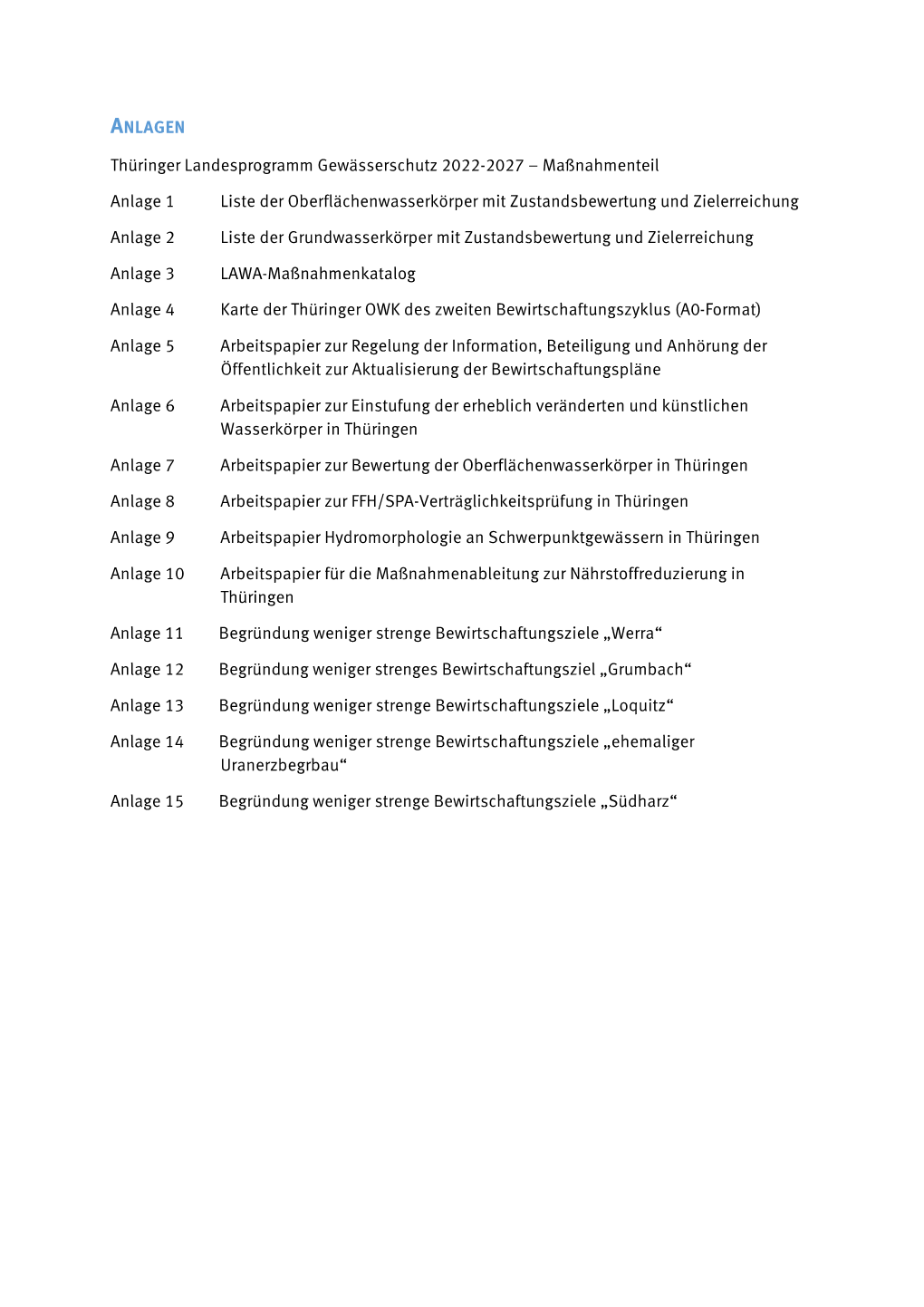 ANLAGEN Thüringer Landesprogramm