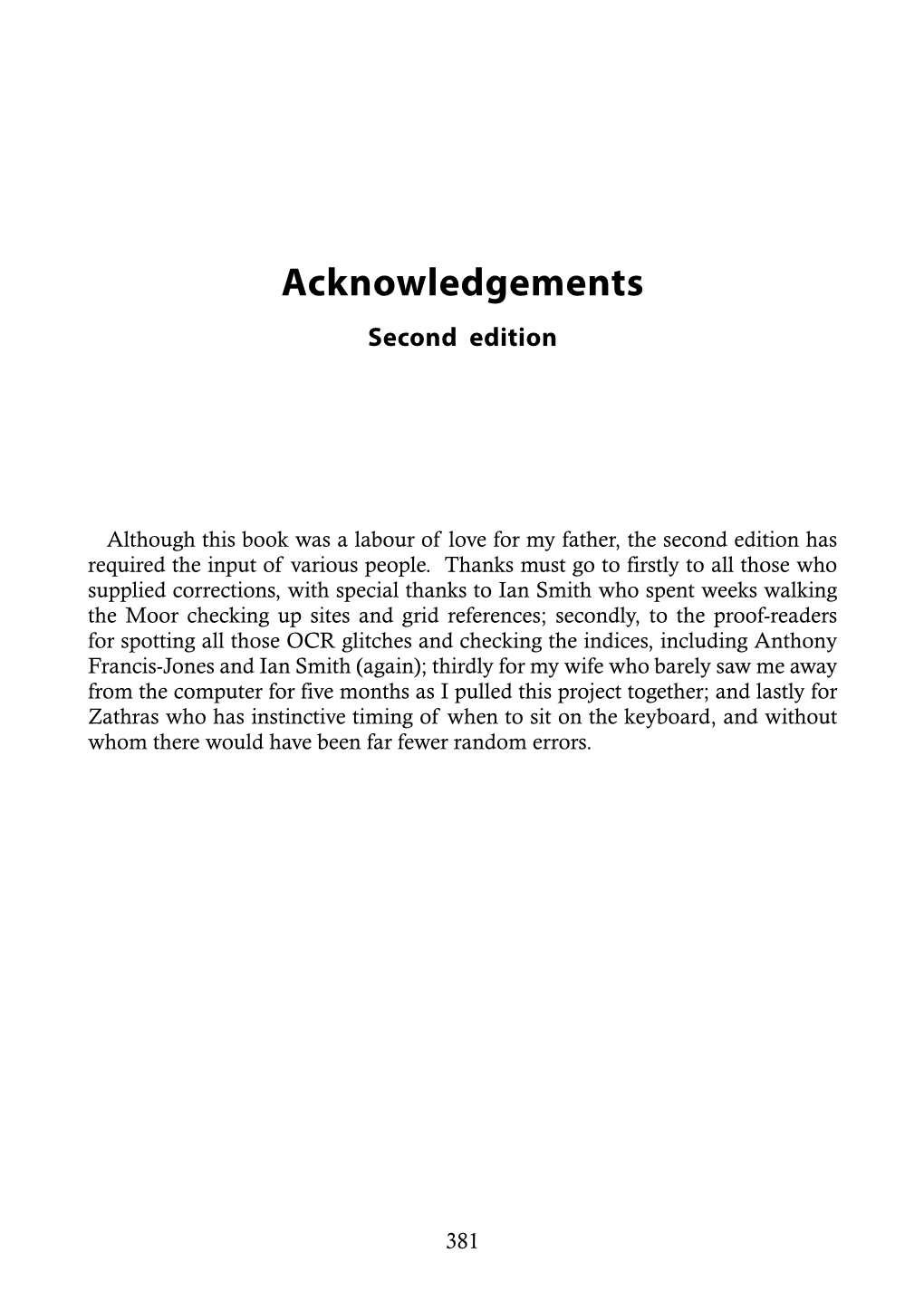 Acknowledgements Second Edition