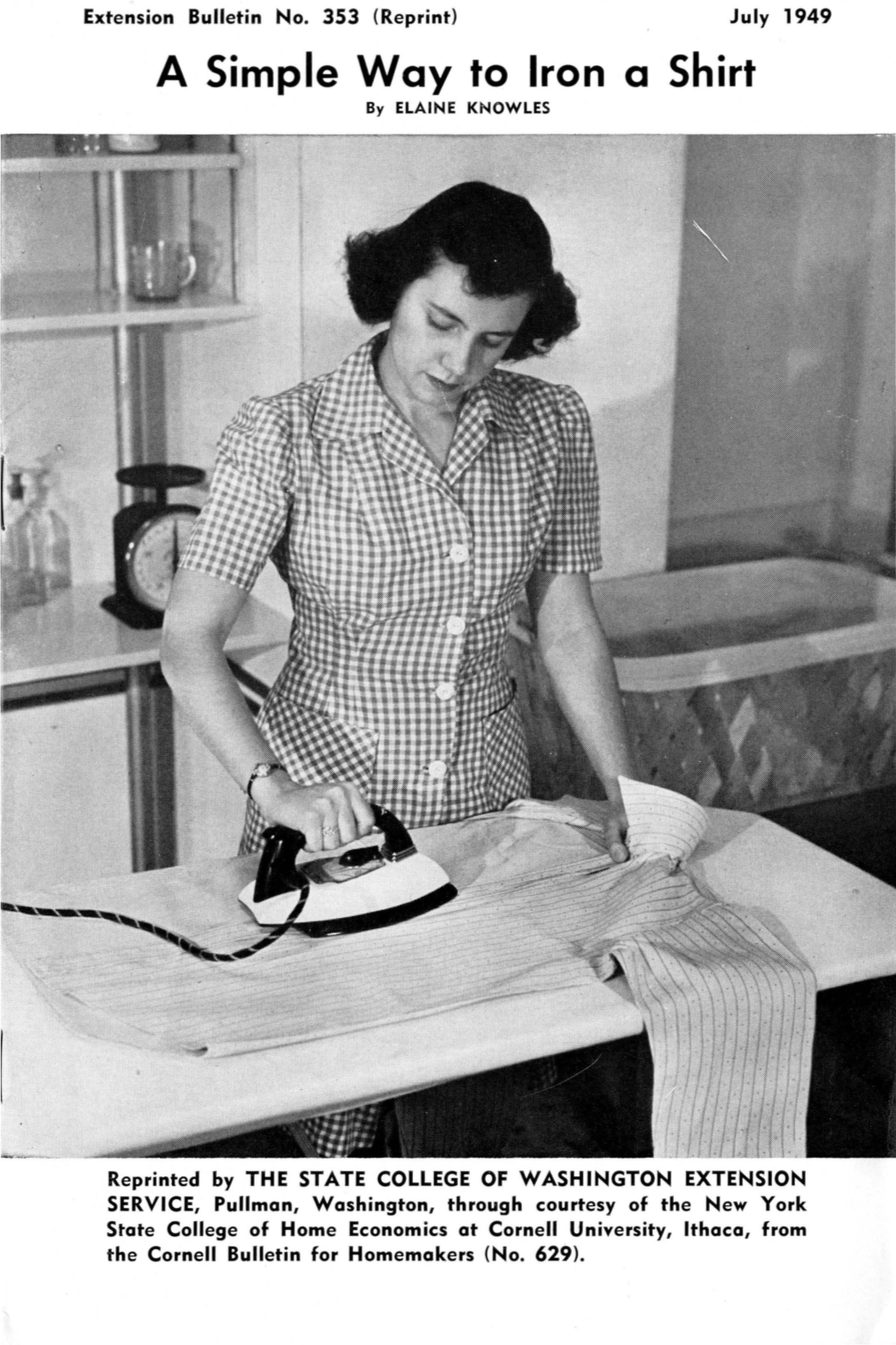 A Simple Way to Iron a Shirt by ELAINE KNOWLES