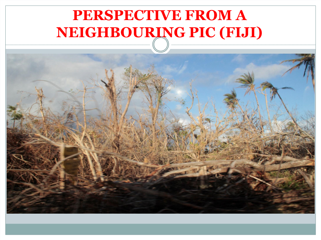 Fiji Response Team to Vanuatu (Tc Pam)