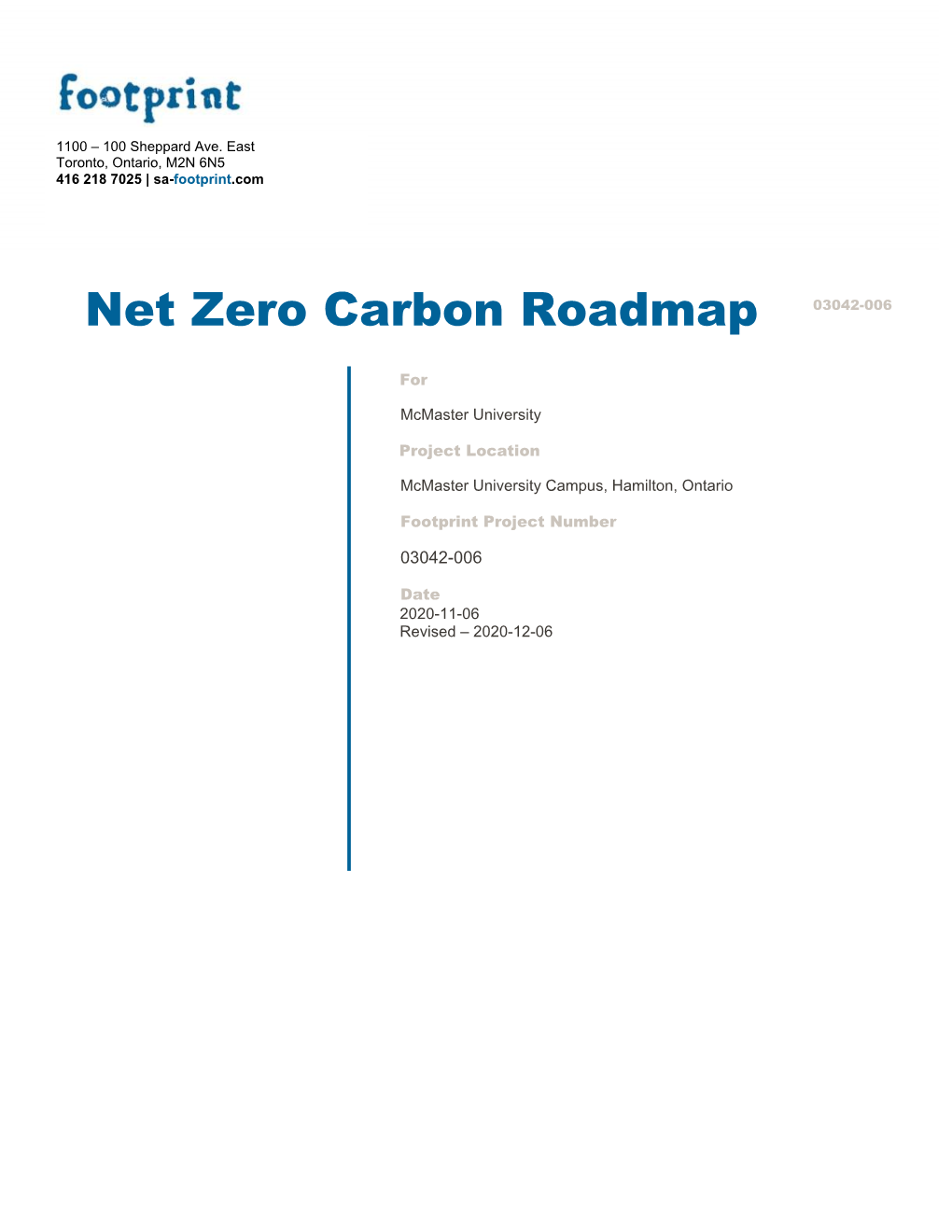 Net Zero Carbon Roadmap